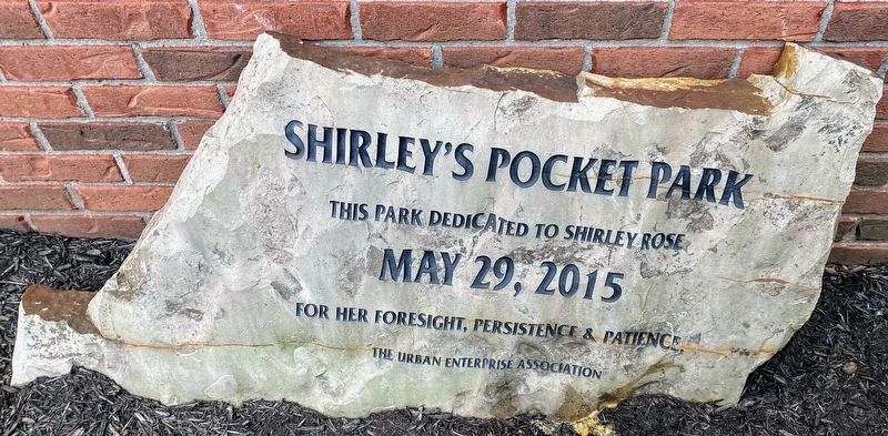 Dedication stone at the adjacent park. image. Click for full size.