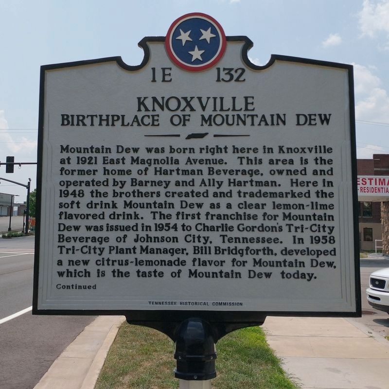 Knoxville - The Birthplace of Mountain Dew Marker image. Click for full size.