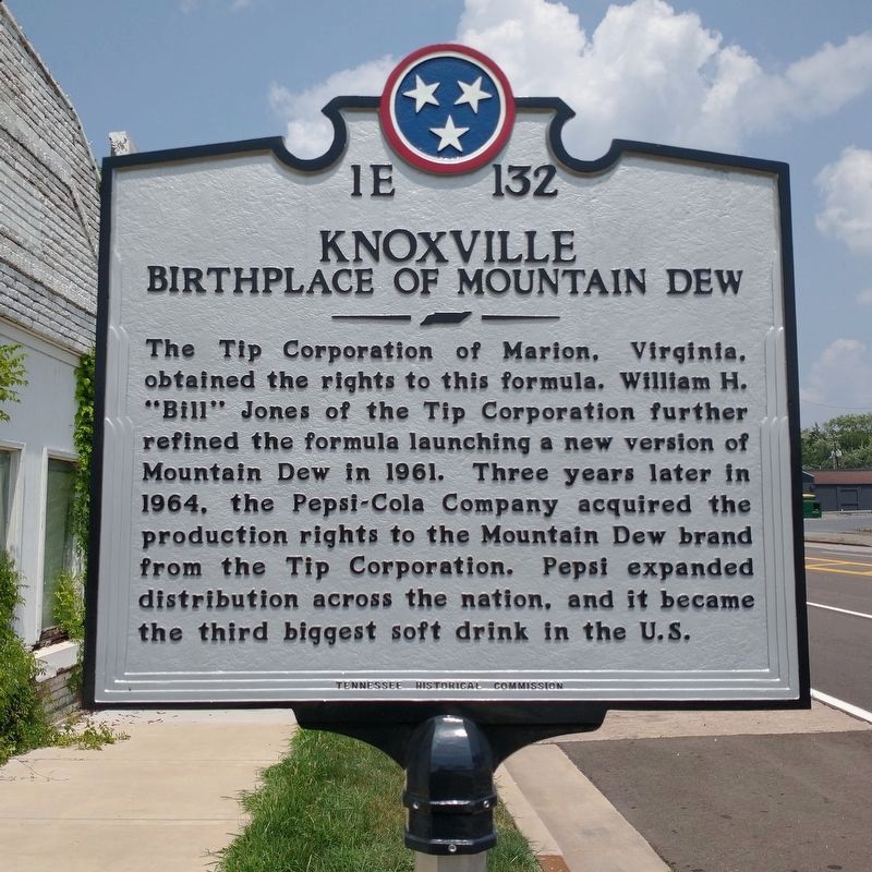 Knoxville - The Birthplace of Mountain Dew Marker Reverse image, Touch for more information