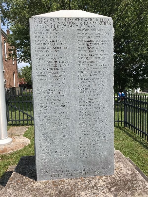 Van Buren County Civil War Monument image. Click for full size.