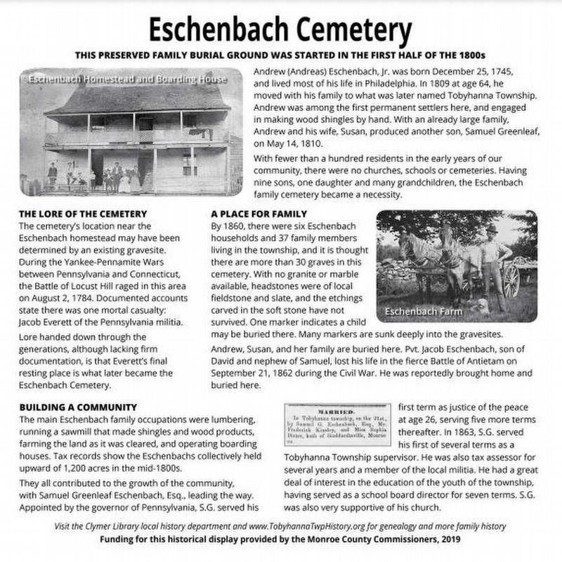 Eschenbach Cemetery Marker. Click for full size. Eschenbach Cemetery Marker image. Click for full size.