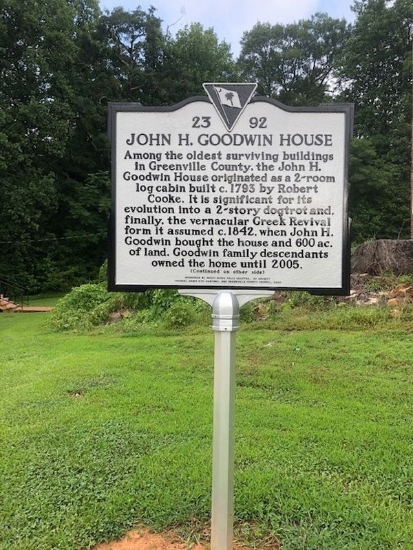 John H. Goodwin House Marker (front) image. Click for full size.