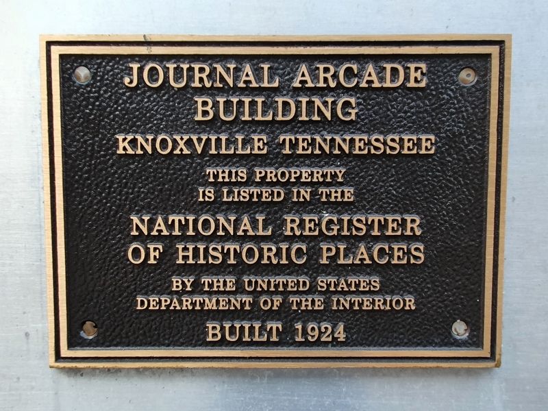 Journal Arcade Building Marker image. Click for full size.