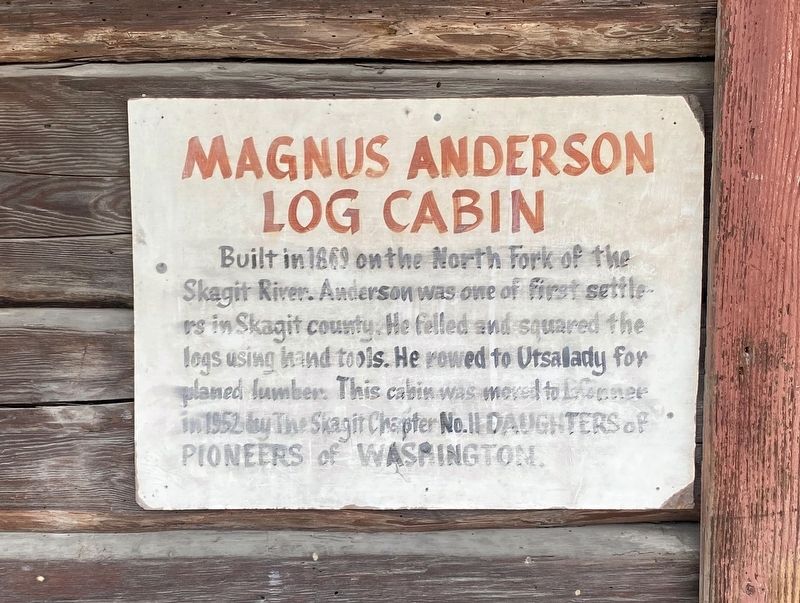 Magnus Anderson Log Cabin Marker image. Click for full size.