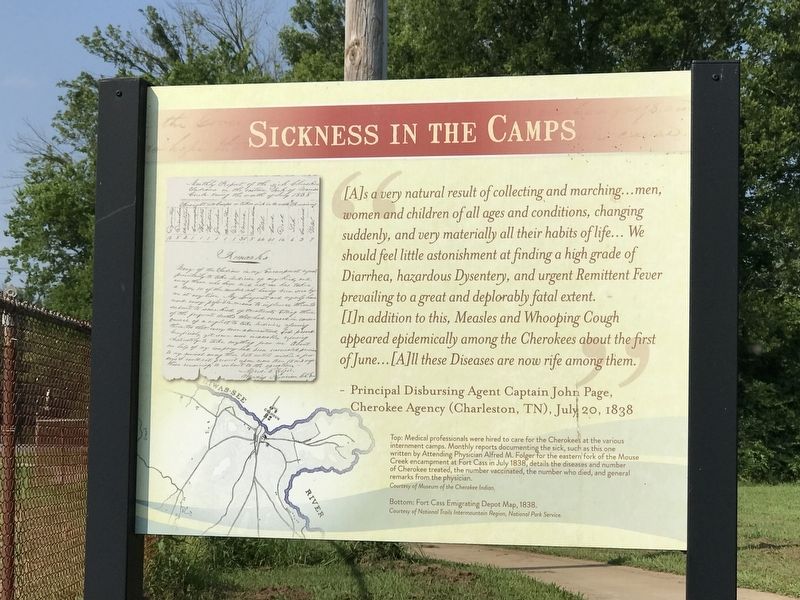 Sickness in the Camps Marker image. Click for full size.