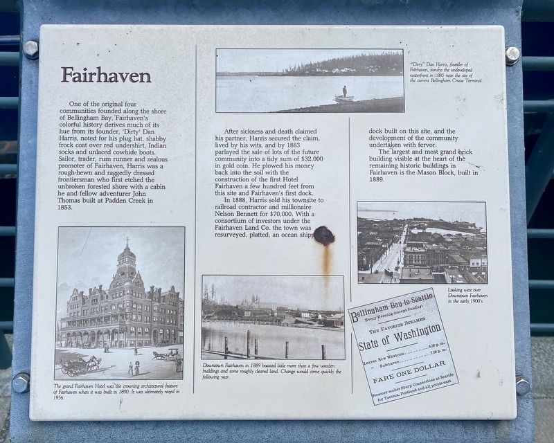 Fairhaven Marker <i>(lower panel)</i> image. Click for full size.