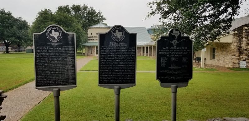 The Texas Rangers and the Fence Cutters Marker is the marker in the middle of the three markers image. Click for full size.