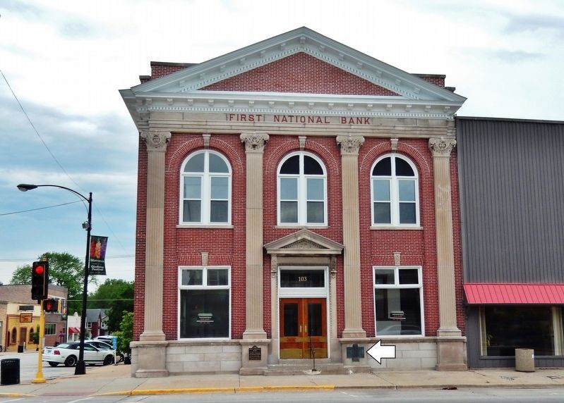 Historic First National Bank Building (<i>east elevation</i>) image. Click for full size.