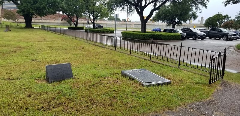 First Street Cemetery Marker near the entrance to the cemetery on the ground image. Click for full size.