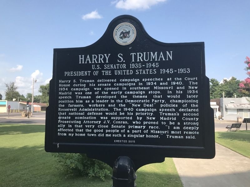 Harry S. Truman Marker. Click for full size. Harry S. Truman Marker image. Click for full size.