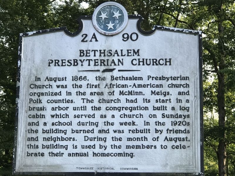 Bethsalem Presbyterian Church Marker. Click for full size. Bethsalem Presbyterian Church Marker image. Click for full size.