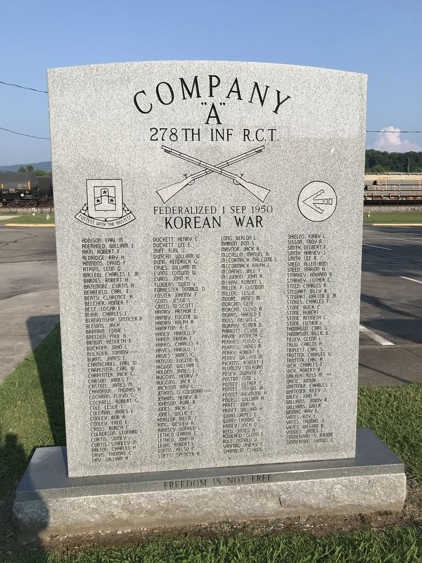 Company "A" 278th Inf R.C.T. Marker image. Click for full size.
