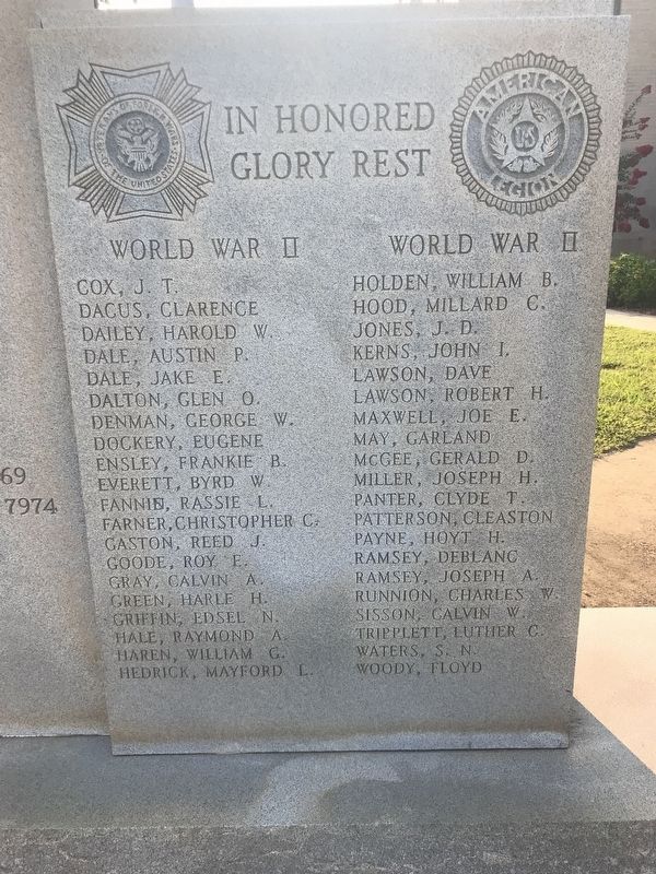 Polk County World Wars Memorial (right wing) image. Click for full size.