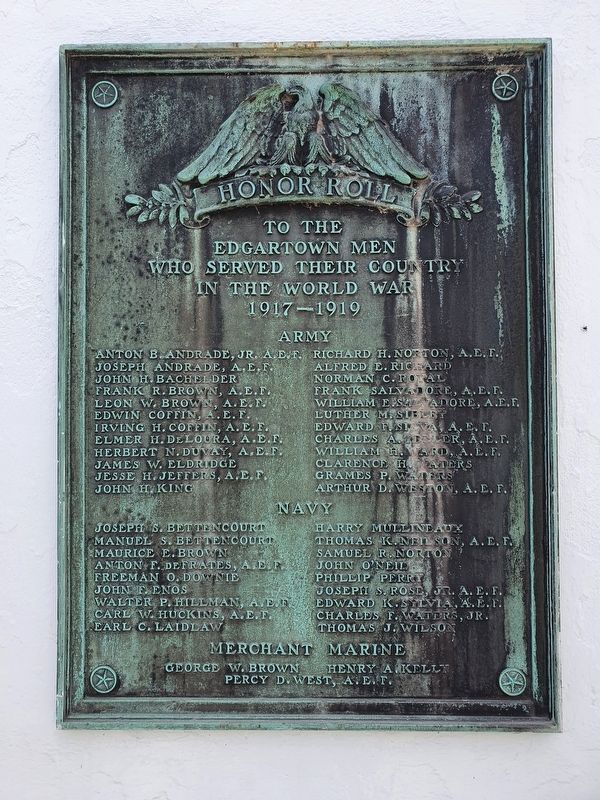 Edgartown World War I Memorial image. Click for full size.