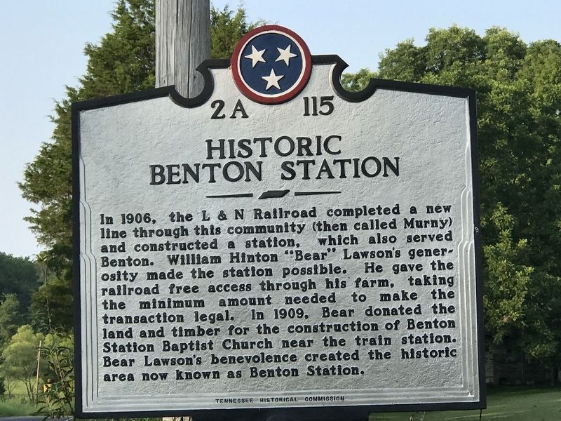 Historic Benton Station Marker image. Click for full size.