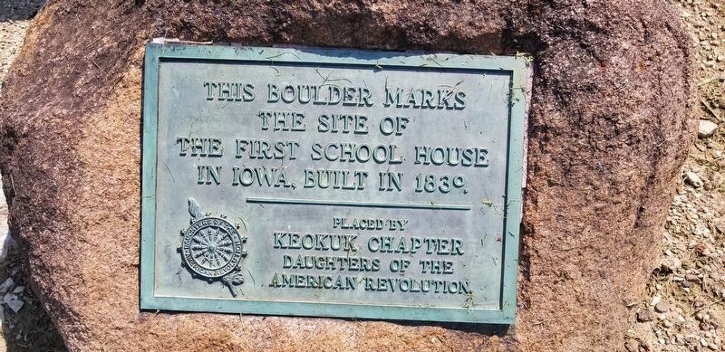 First Schoolhouse in Iowa Marker. Click for full size. First Schoolhouse in Iowa Marker image. Click for full size.