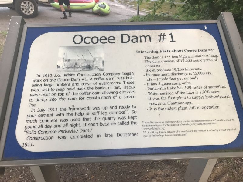 Ocoee Dam #1 Marker image. Click for full size.