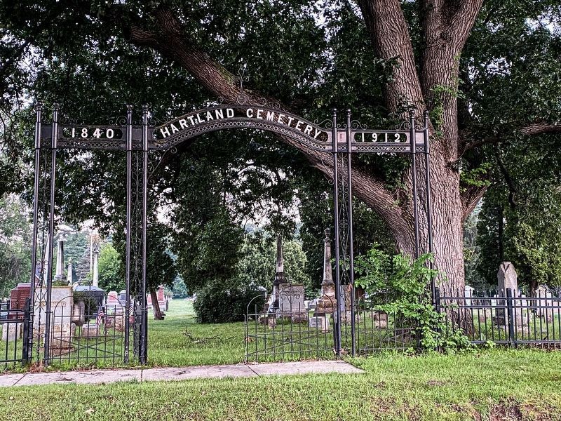 Hartland Burying Ground entrance gate. image. Click for full size.