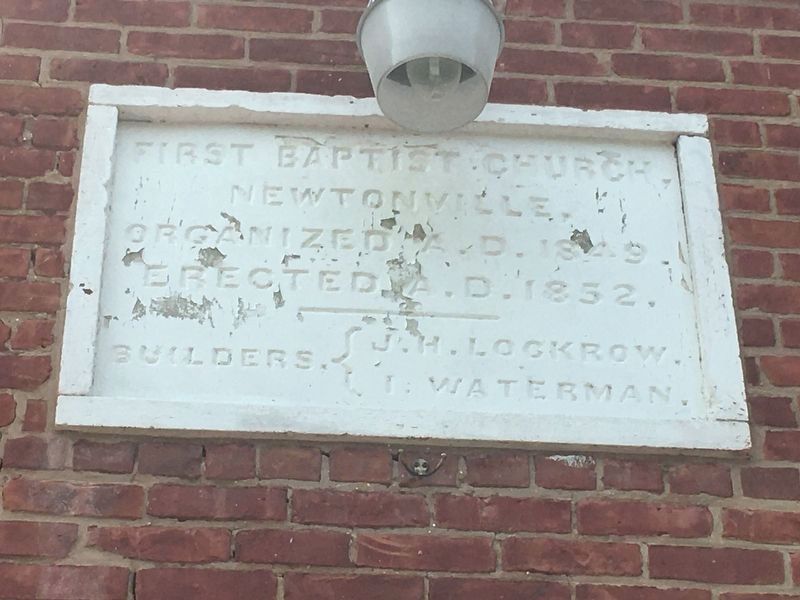 1852 Baptist Church Builders' Stone image. Click for full size.