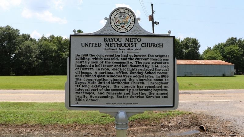 Bayou Meto United Methodist Church Marker image. Click for full size.
