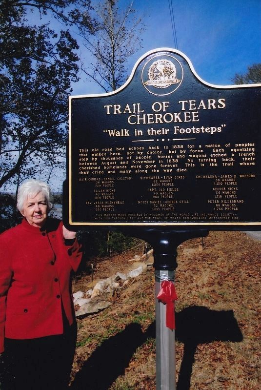 Trail of Tears Cherokee Marker image. Click for full size.