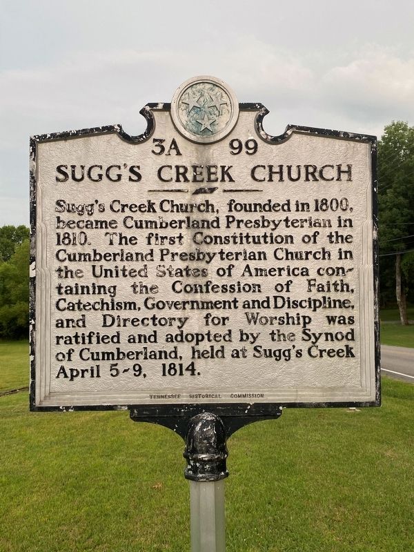 Sugg's Creek Church Marker image. Click for full size.