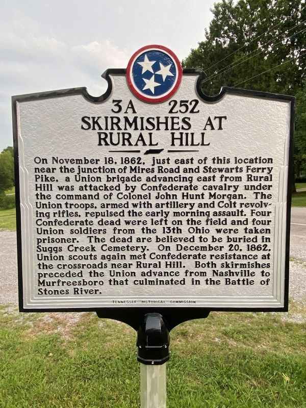 Skirmishes at Rural Hill Marker image. Click for full size.