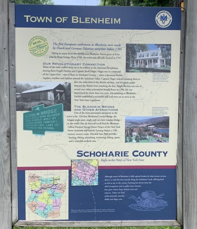 Town of Blenheim Marker image. Click for full size.