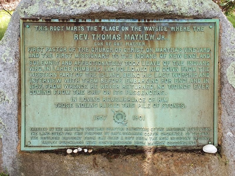 Rev. Thomas Mayhew, Jr. Marker image. Click for full size.