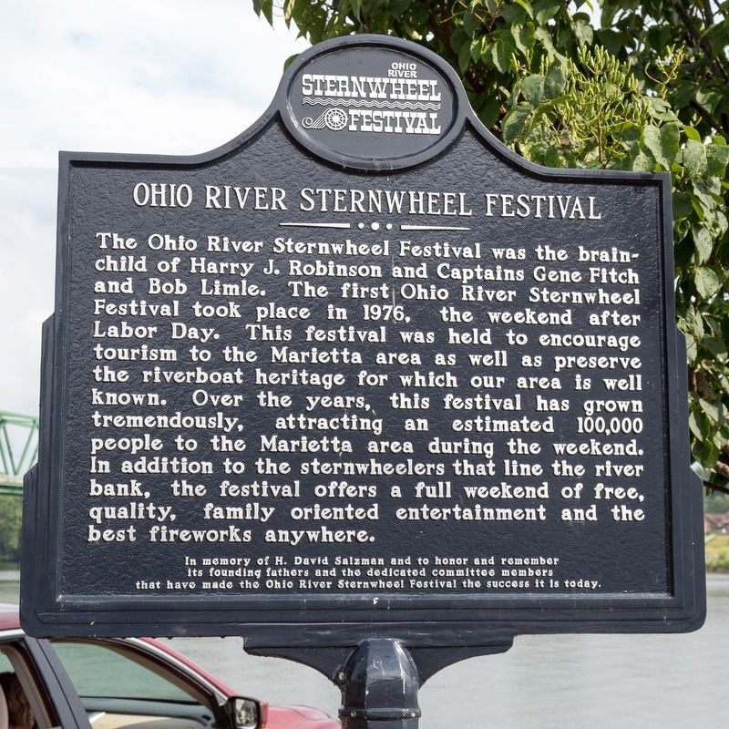 Ohio River Sternwheel Festival Marker, side one image. Click for full size.