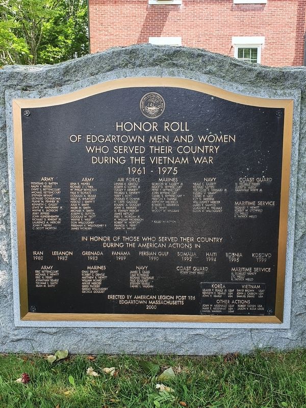 Edgartown Vietnam and Other Actions Memorial image. Click for full size.