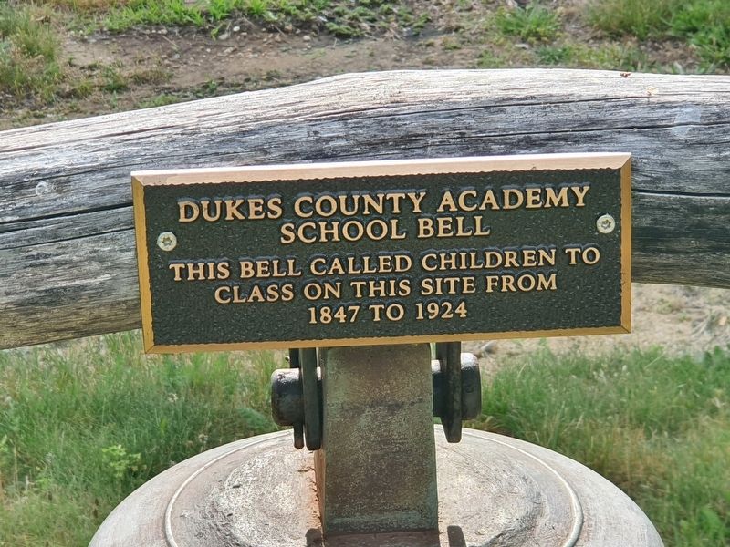 Dukes County Academy School Bell Marker image. Click for full size.