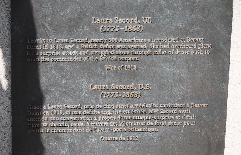 Laura Secord, UE Marker image. Click for full size.