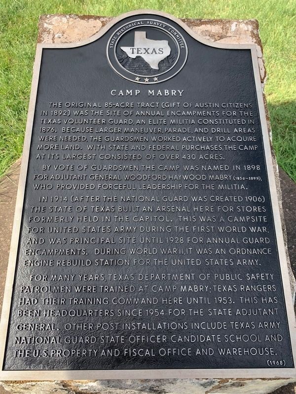 Camp Mabry Marker image. Click for full size.