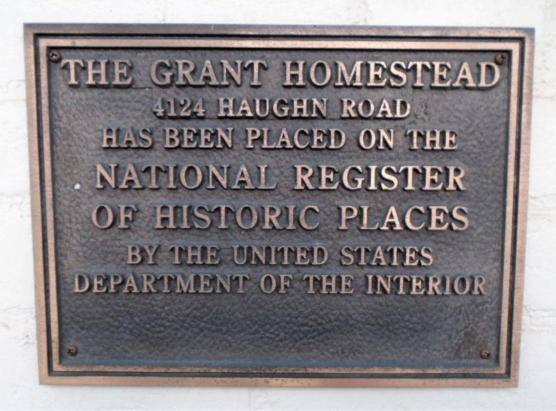 The Grant Homestead Marker image. Click for full size.