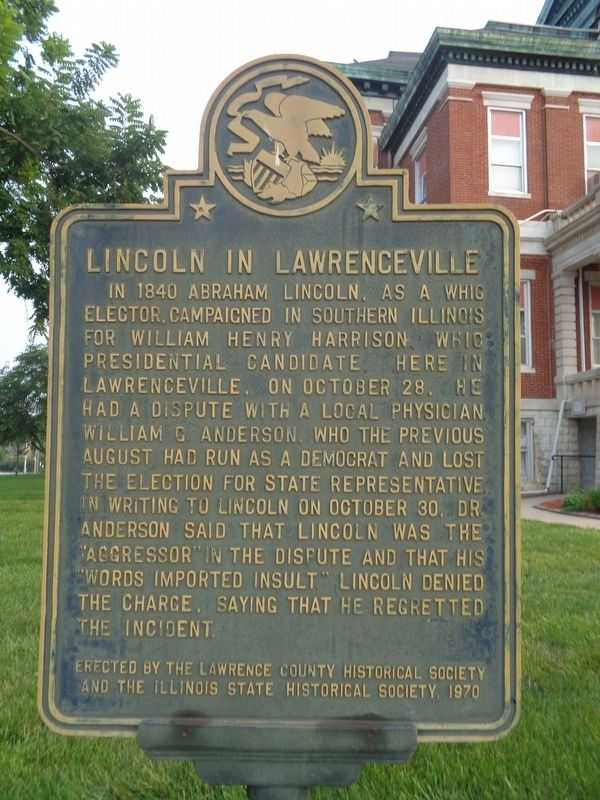 Lincoln in Lawrenceville Marker image. Click for full size.