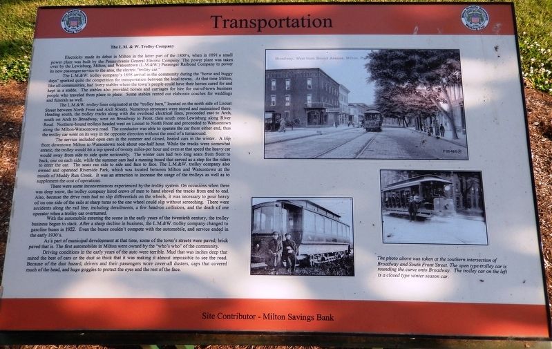 The L.M. & W. Trolley Company Marker image. Click for full size.
