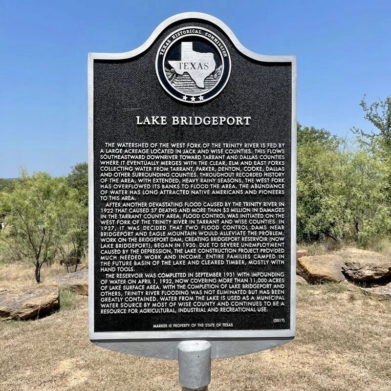 Lake Bridgeport Marker. Click for full size. Lake Bridgeport Marker image. Click for full size.