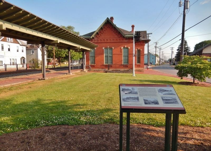 Milton's Railroads Marker. Click for full size. Milton's Railroads Marker image. Click for full size.