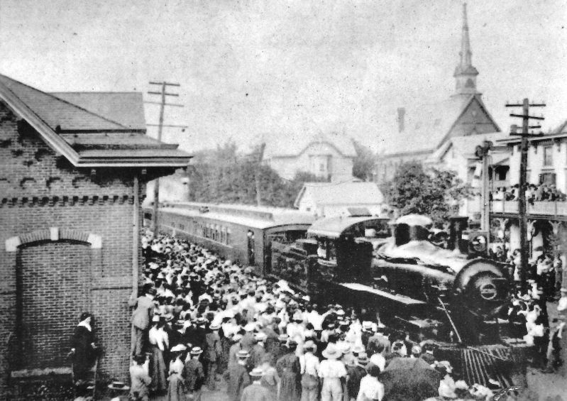 Marker detail: President William McKinley�s Funeral Train image. Click for full size.
