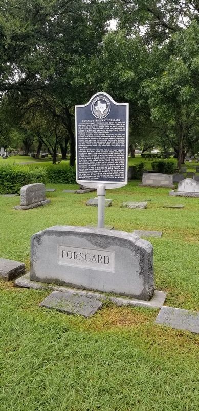 The Edward Ferdinant Forsgard gravestone and Marker image. Click for full size.