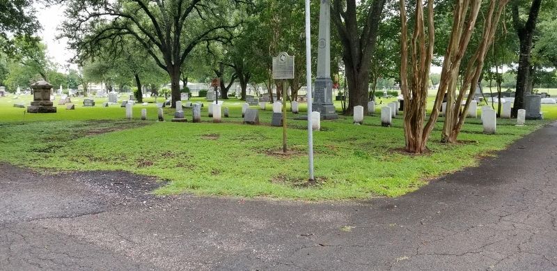 The view of the Robertson Marker from the cemetery roadway image. Click for full size.