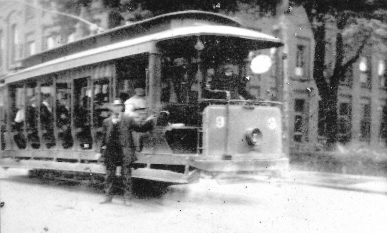 Marker detail: Open-type Trolley Car image. Click for full size.