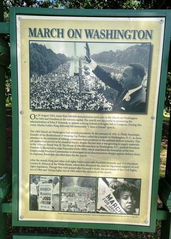 March On Washington Marker image. Click for full size.