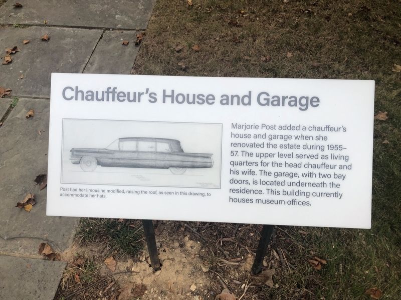 Chauffeur's House and Garage Marker. Click for full size. Chauffeur's House and Garage Marker image. Click for full size.