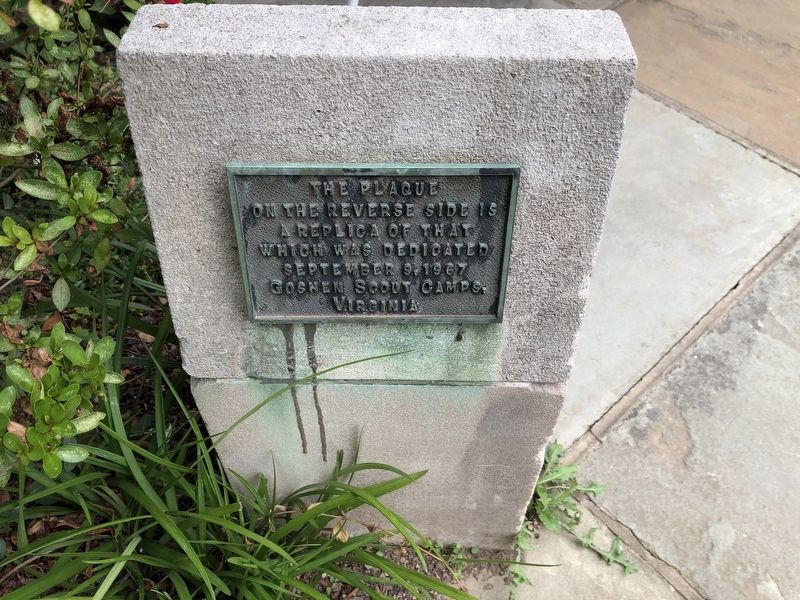 The Plaque on the Reverse Side side of the marker image. Click for full size.