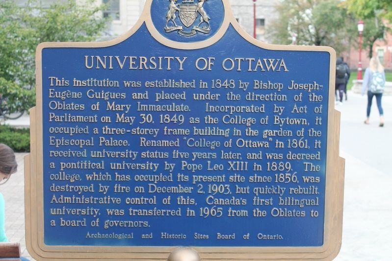 University of Ottawa Marker image. Click for full size.