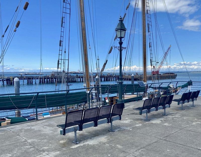 Schooner Zodiac and Marker. Click for full size. Schooner Zodiac and Marker image. Click for full size.