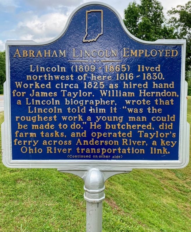 Abraham Lincoln Employed Marker image. Click for full size.