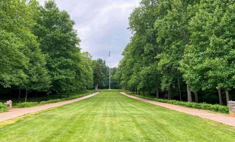 View of the Allee from the marker image. Click for full size.